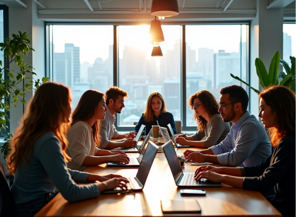 Equipo Nuez de Oro en oficinas de Medellín